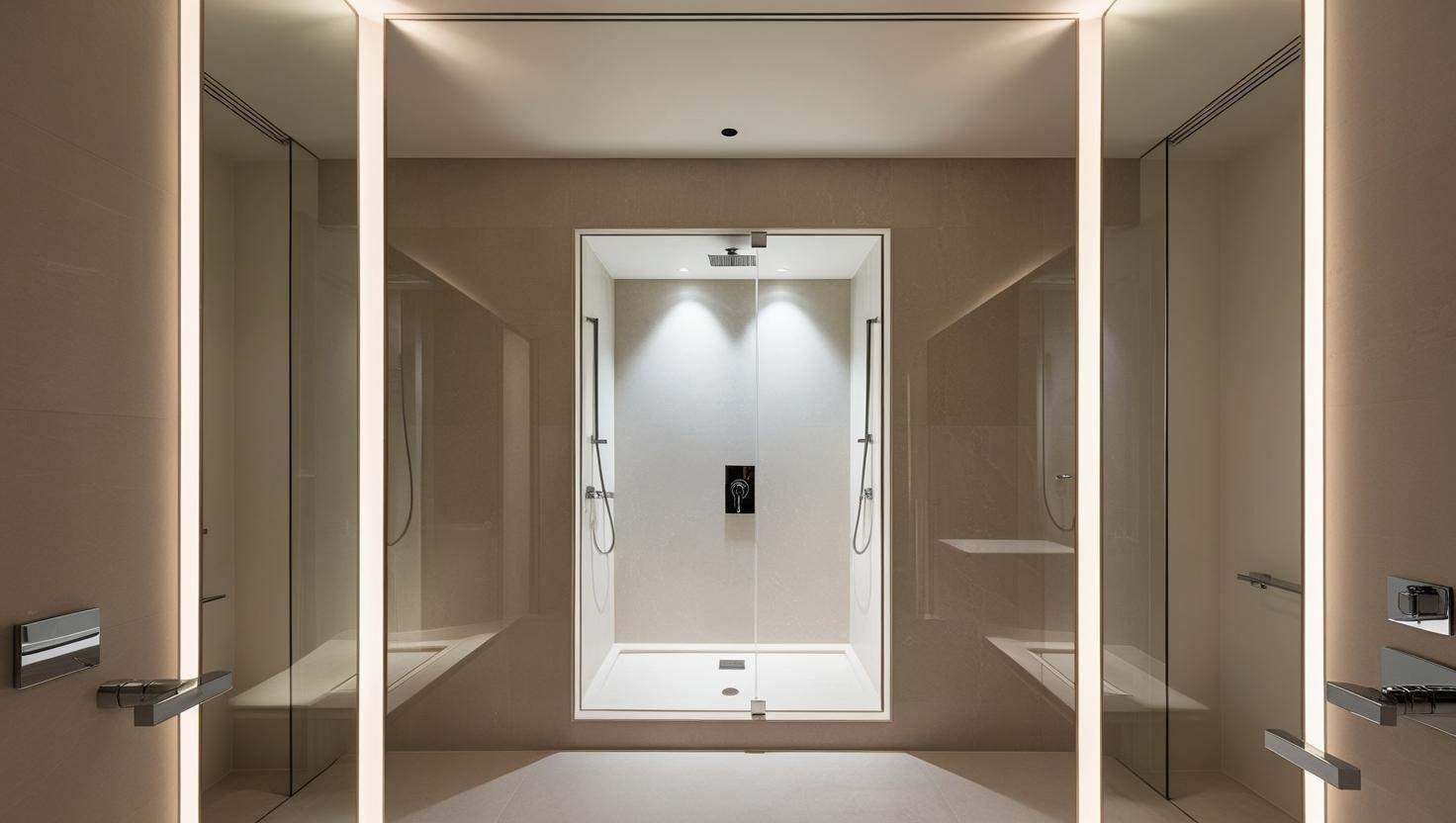 Mamparas abiertas para baños modernos
