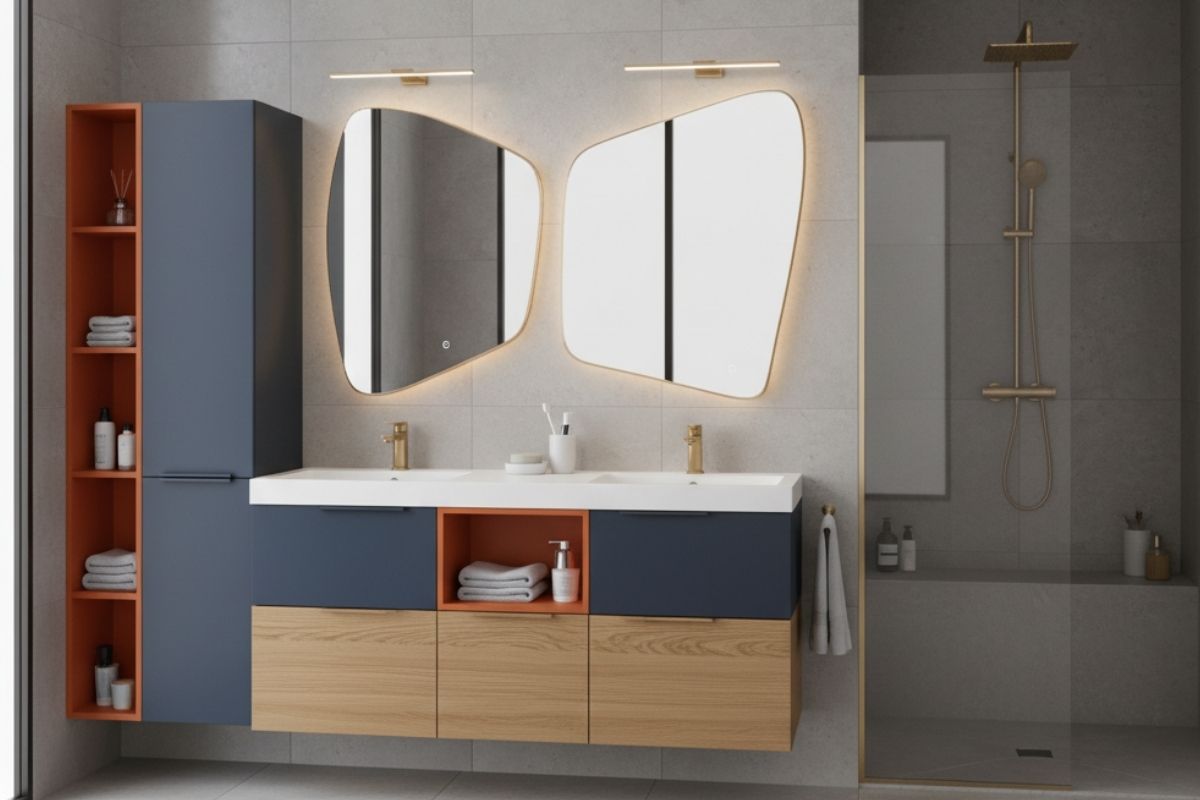 Reforma de baño con porcelanico de gran formato Zaragoza